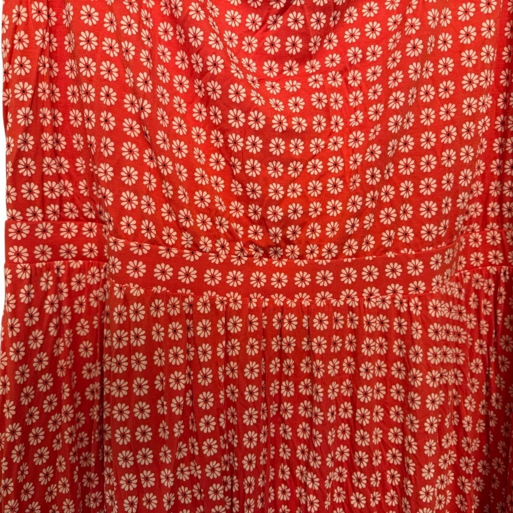 Anthropologie Brianne Womens 2X Dress Orange Sleeveless Boho Chic, Cottagecore - Picture 5 of 8